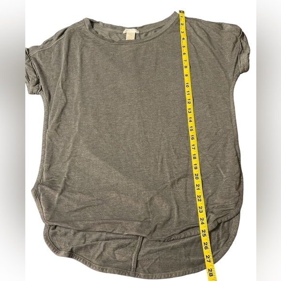 MATTY M Women's Top Sz Small Rolled Cuff T-shirt Short Sleeve Solid Green - Picture 5 of 6